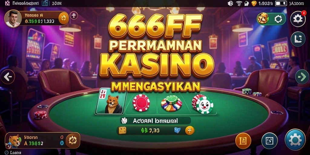 Tampilan utama permainan kasino dengan fitur menarik dan interaksi langsung.