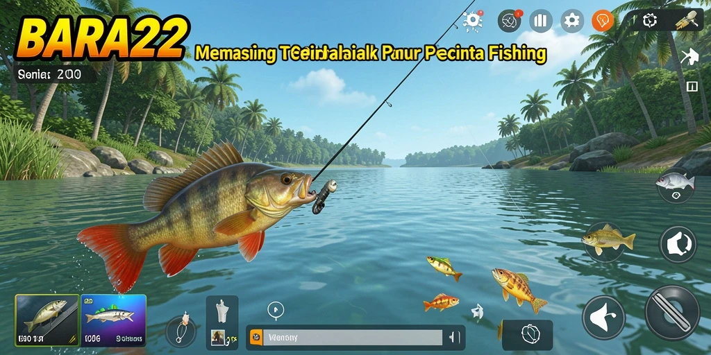 Screenshot BARA22 menampilkan gameplay memancing yang seru dan menantang.