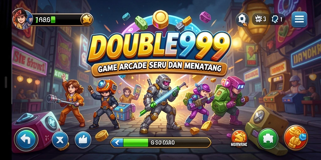 Tampilan gameplay seru dari DOUBLE999 dengan grafis menarik.