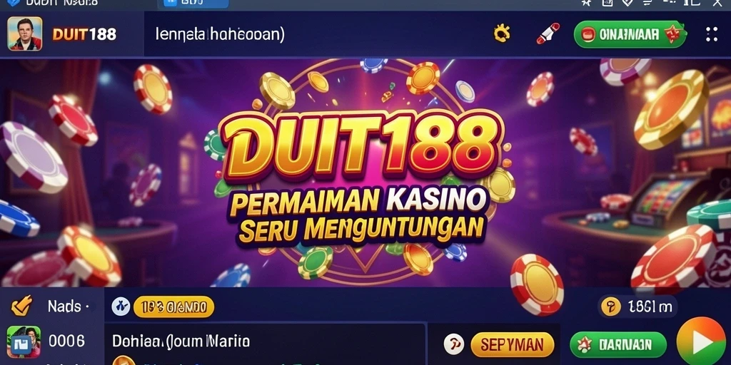 Tampilan gameplay kasino yang mengesankan dan seru.