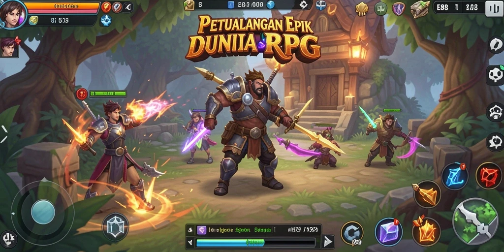 Gameplay E88 menampilkan aksi mendebarkan dalam dunia RPG.