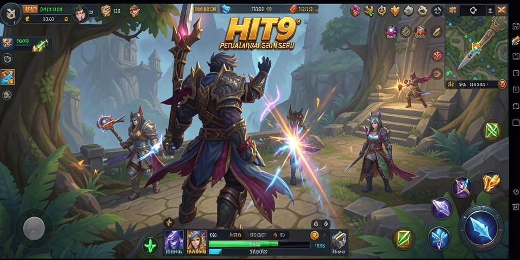 Tangkapan layar utama HIT9 menampilkan aksi seru dalam gameplay MMORPG.