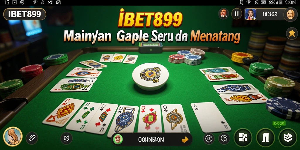 Tampilan seru dari gameplay Gaple di IBET899.