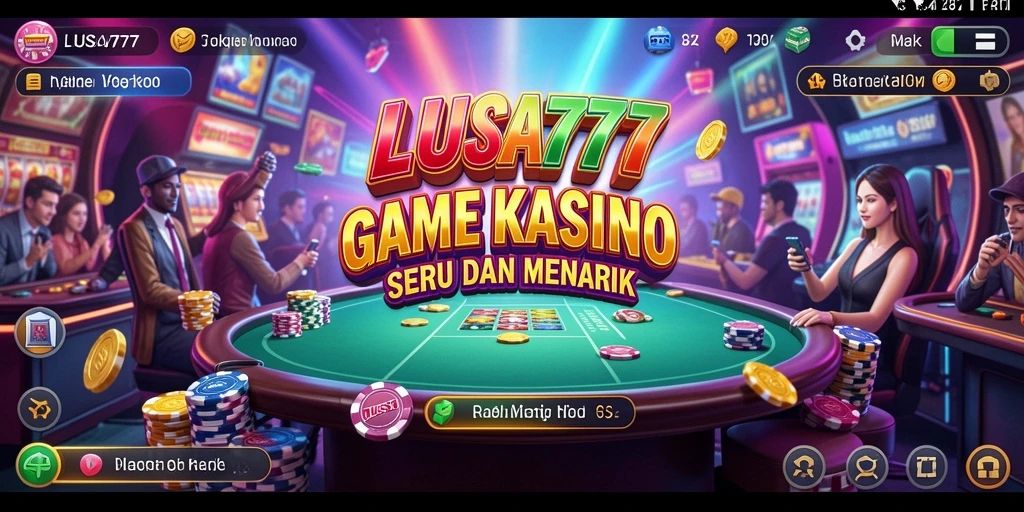 Tampilan menarik dari gameplay Kasino LUSA777 yang seru.