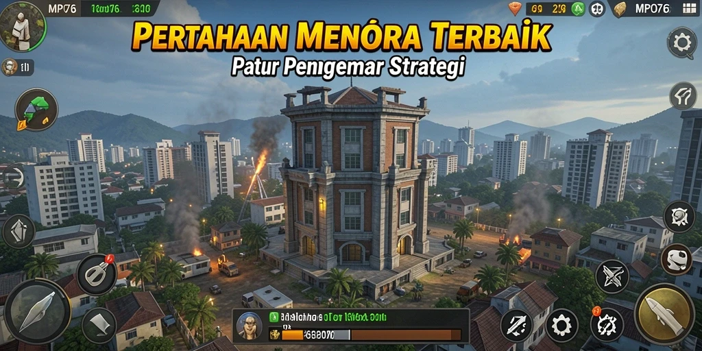Tampilan gameplay Tower Defense di MPO76 yang epik dan menegangkan.