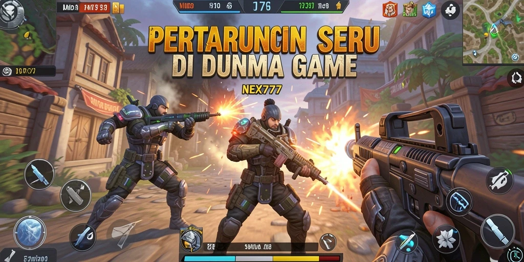 Tampilan seru gameplay NEX777 saat pertarungan berlangsung.