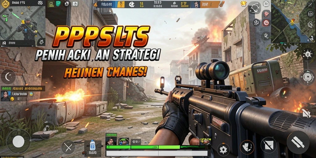 Screenshot menampilkan aksi seru dalam permainan FPS PP8SLOT.