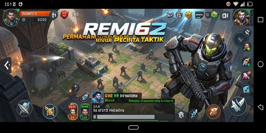 Screenshot REMI62 menampilkan aksi taktis dalam pertempuran strategis.