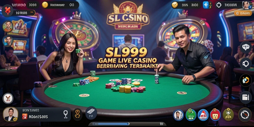 Tampilan gameplay Live Casino yang mendebarkan di SL999.