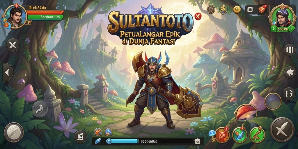 Screenshot SULTANTOTO menampilkan aksi seru dalam pertarungan RPG.