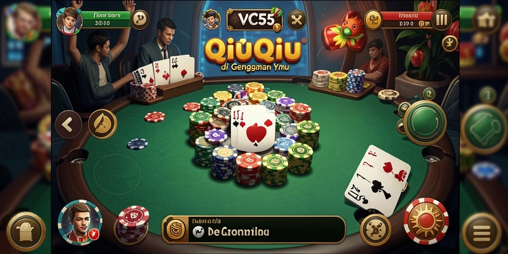 Tampilan gameplay seru QiuQiu di VC55.