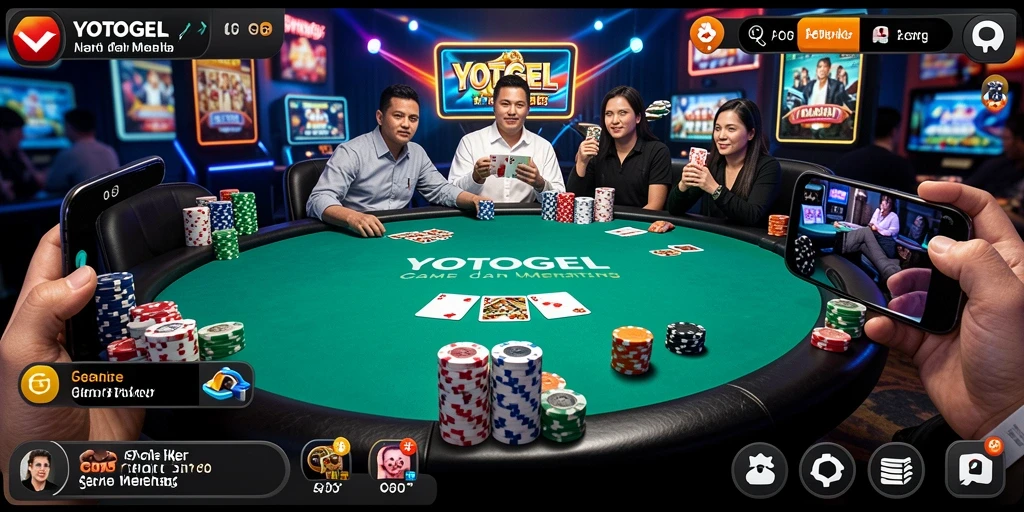 Screenshot gameplay YOTOGEL menampilkan momen seru saat bermain Poker.