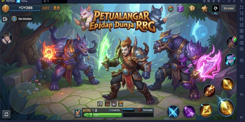 Tampilan gameplay RPG YOYO88 yang mendebarkan dengan aksi seru.